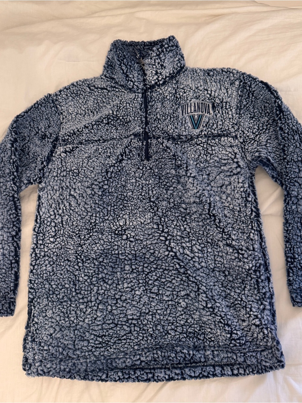 Villanova Navy Sherpa Quarter-Zip Pullover